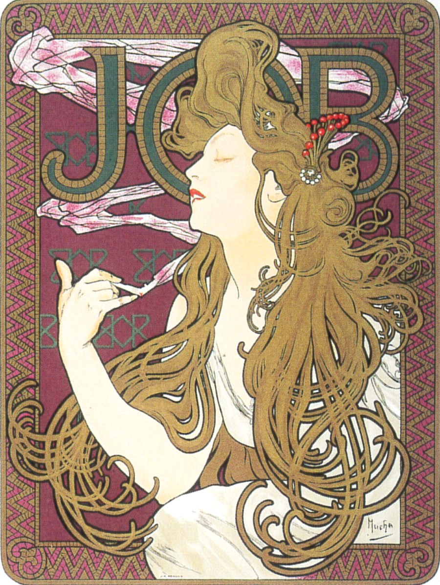 アルフォンス・ミュシャの絵画作品　タイトルは、ジョブ JOB